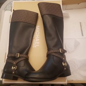 New Michael Kors Preston Leather Fall Boots
